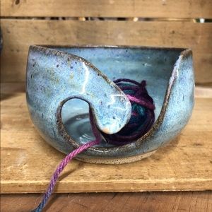 Hand thrown yarn bowl